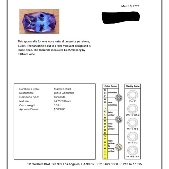โจ TOP Color Tanzanite Ring with Natural Diamond Accents โจ (Over 5 Carats!)) - Picture 14 of 16